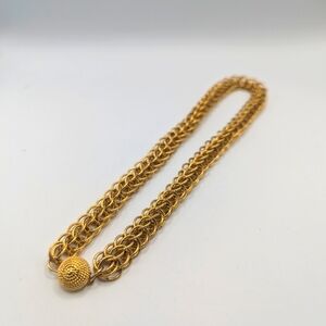Vintage Gold Woven Necklace